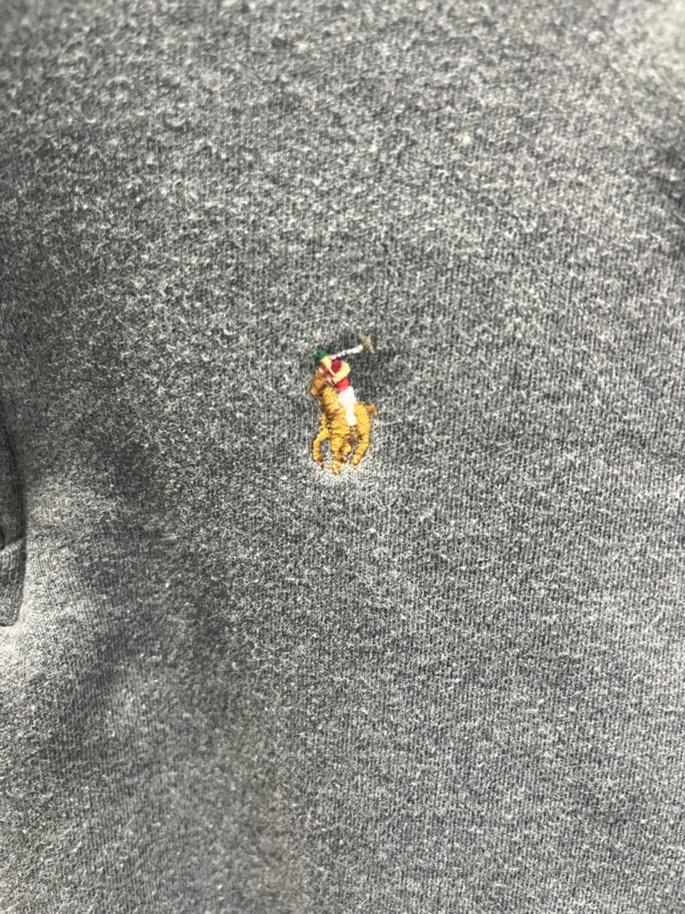 Ralph Lauren Boy’s Quarter-Zip Pullover Sweater - Heather Gray - Picture 4 of 11